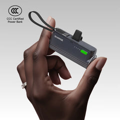 SHARGE 5000mAh Slim Mini Power Bank PD Fast Charging Dual USB-C Lightning Portable Battery Charger Compatible for iPhone Samsung