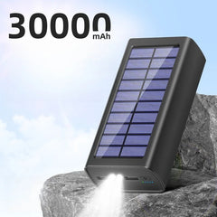 30000mAh Solar Power Bank Large Capacity  Portable and Durable Outdoor Power Bank  Universal Power Bank for Mobile Phones