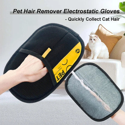 Electrostatic Pet Hair Remover Gloves