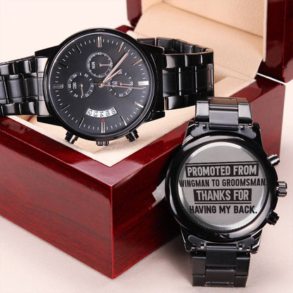 Groomsman Promoted From Wingman to Groomsman – Men's Watch