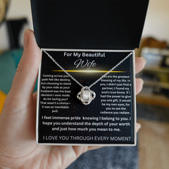 For My Beautiful Wife - Love Knot Necklace