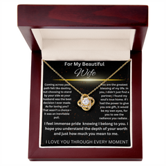 For My Beautiful Wife - Love Knot Necklace