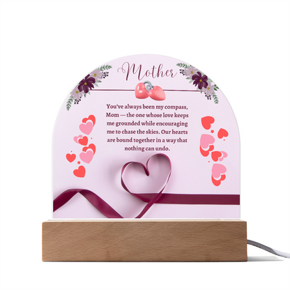 Mom: My Compass in Life -  Acrylic  Dome