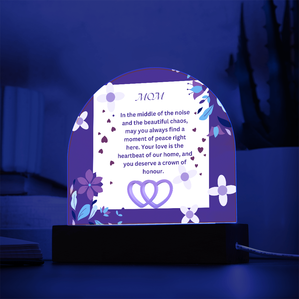 The Heartbeat of Our Home - Acrylic Dome Placade