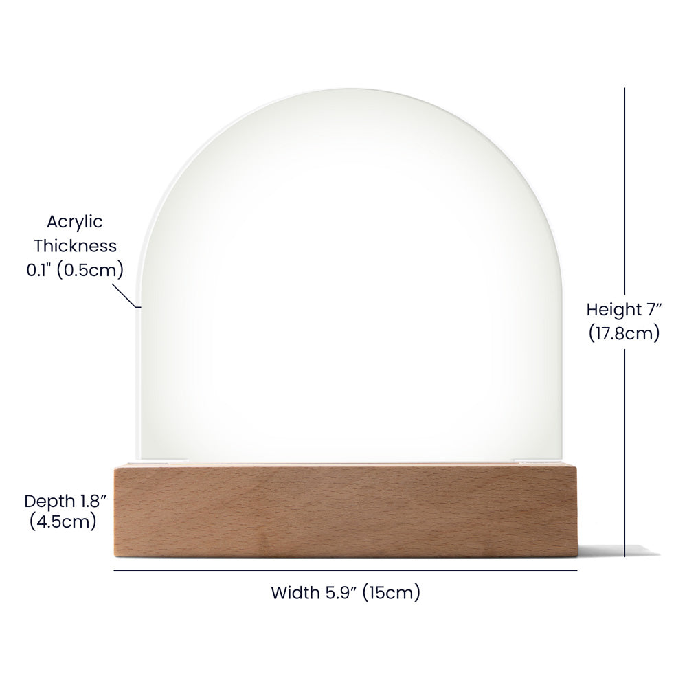 The Heartbeat of Our Home - Acrylic Dome Placade