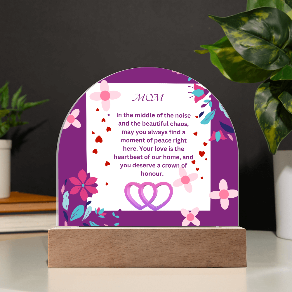 The Heartbeat of Our Home - Acrylic Dome Placade