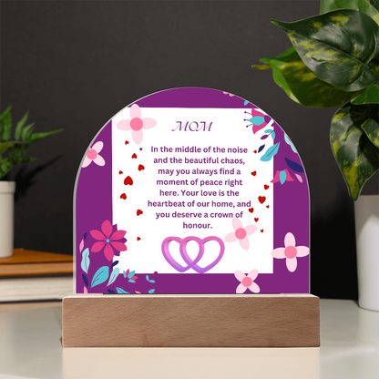 The Heartbeat of Our Home - Acrylic Dome Placade