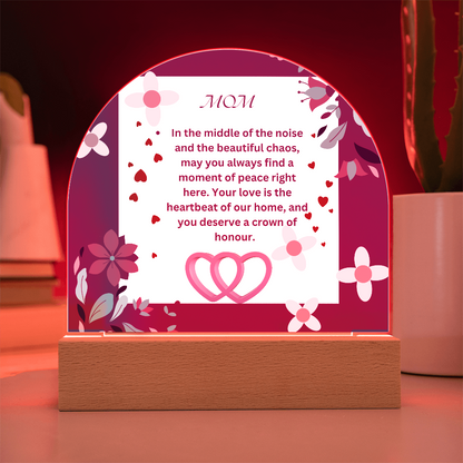 The Heartbeat of Our Home - Acrylic Dome Placade