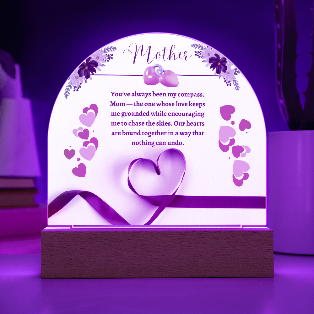 Mom: My Compass in Life -  Acrylic  Dome