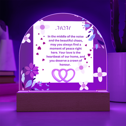 The Heartbeat of Our Home - Acrylic Dome Placade